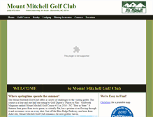 Tablet Screenshot of mountmitchellgolf.com